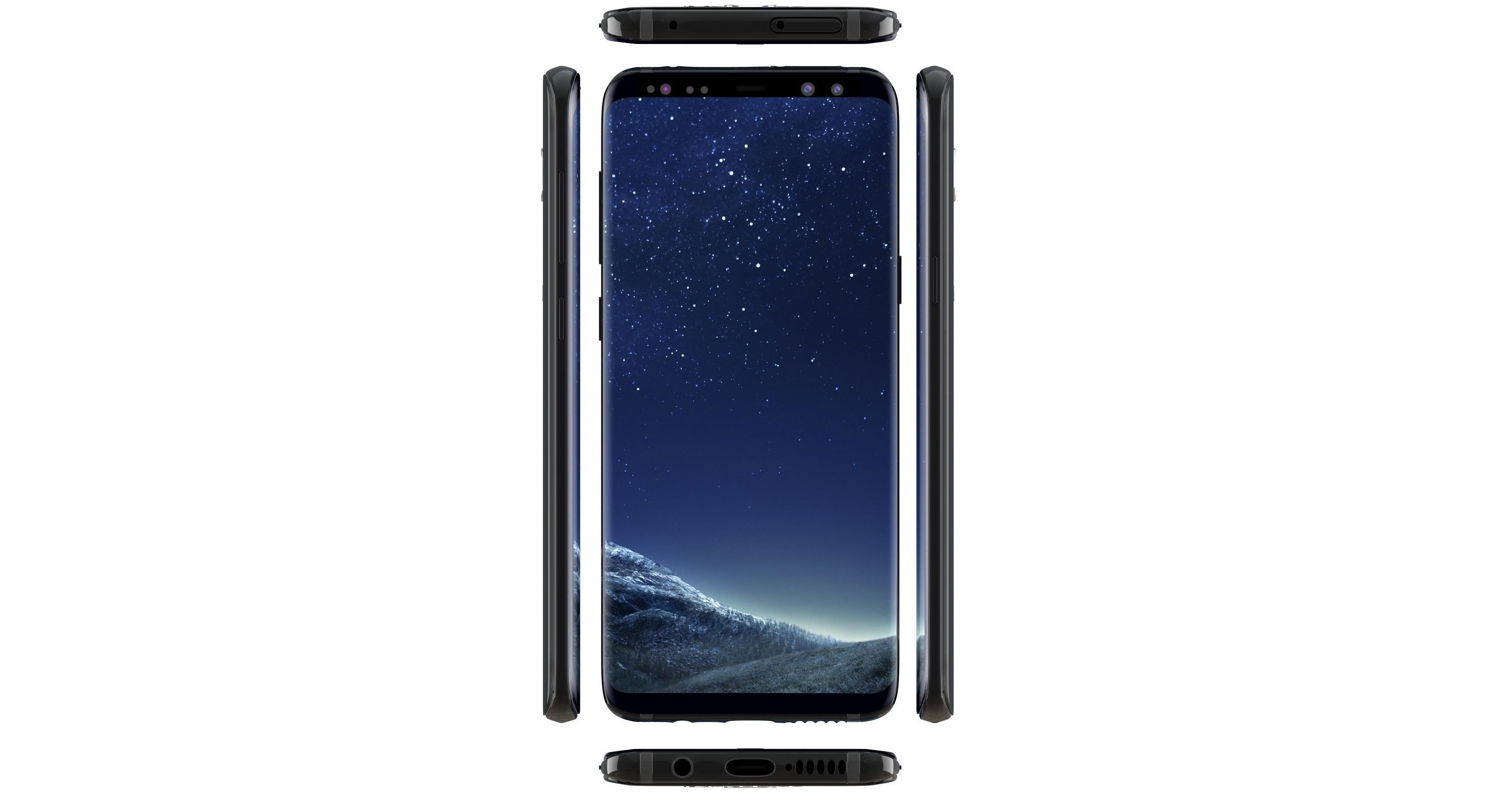 Samsung Galaxy S8 All Colors 3D model_14