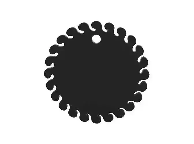 Earring oval shaped metal tag