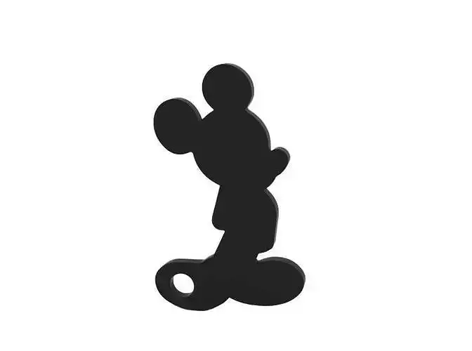 Keychain mickey mouse silhouette