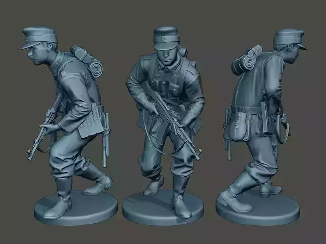 German soldier ww2 Action G3 3D print model
