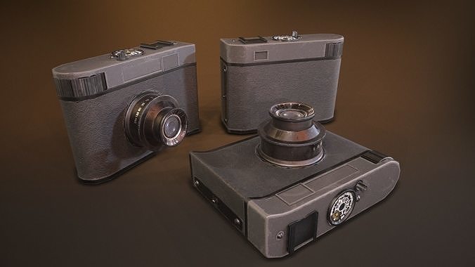 Film camera Low-poly 3D model