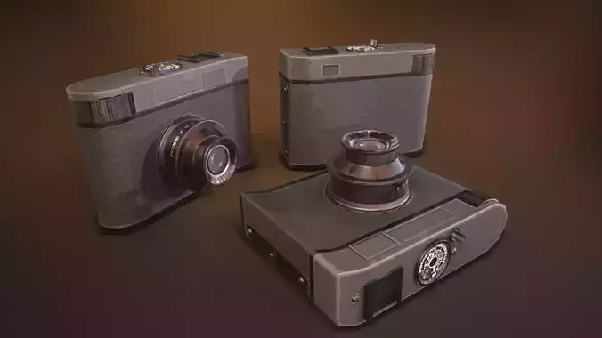 Film camera Low-poly 3D model