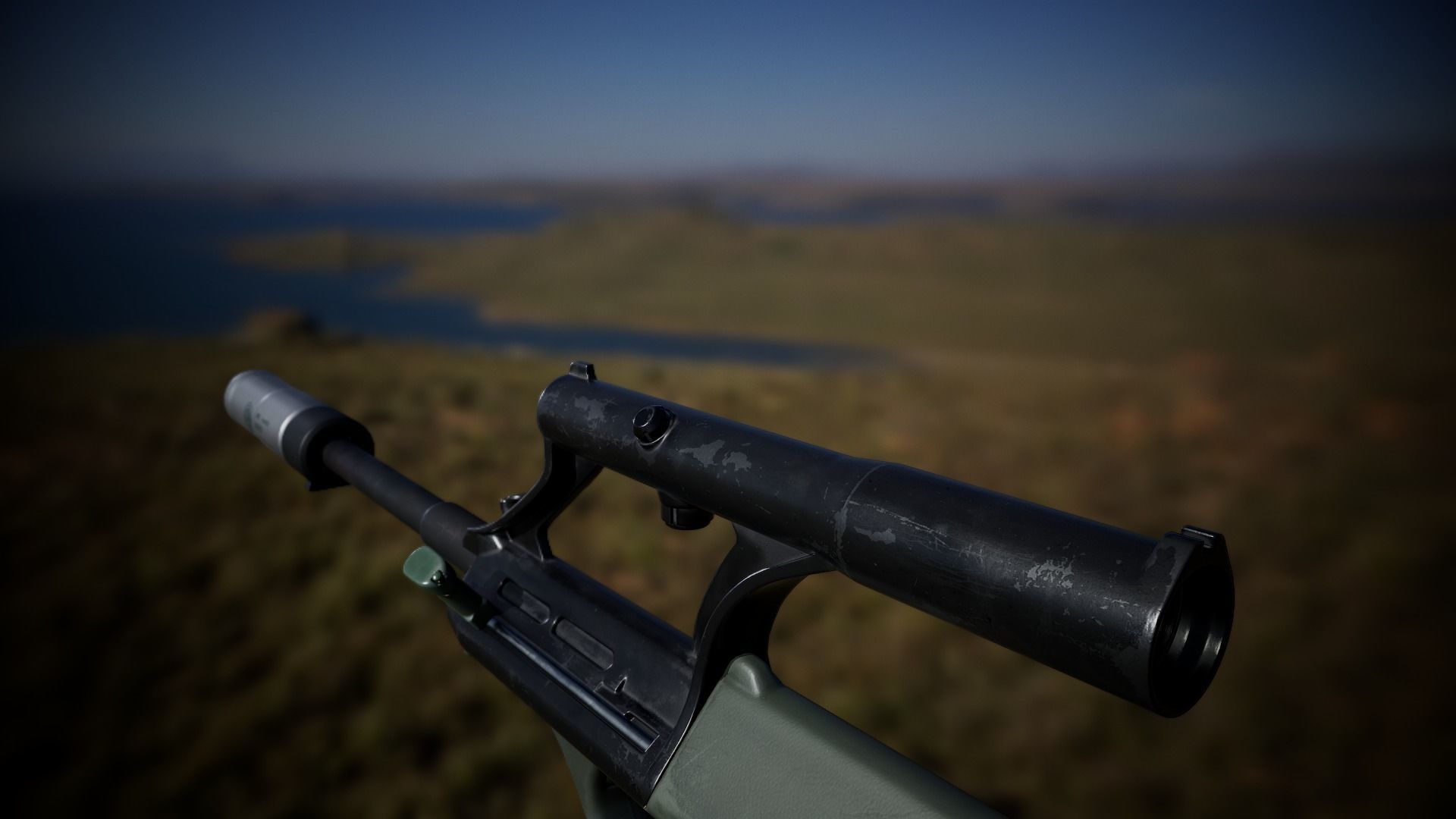 Steyr Aug A1-A3-Para Variants Low-poly 3D model_12