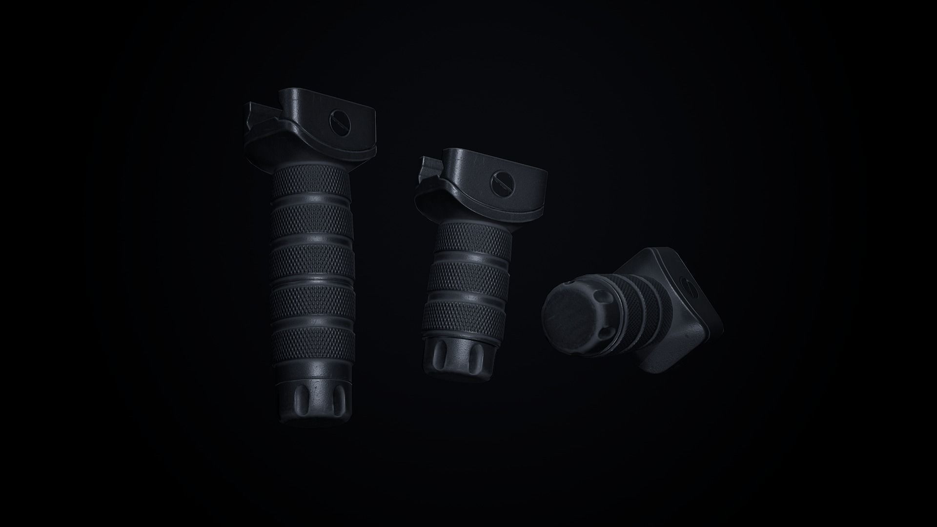 Steyr Aug A1-A3-Para Variants Low-poly 3D model_9