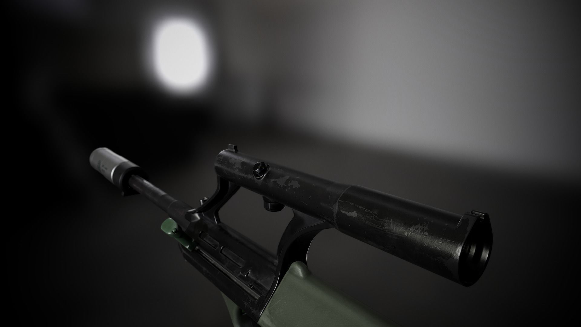 Steyr Aug A1-A3-Para Variants Low-poly 3D model_11