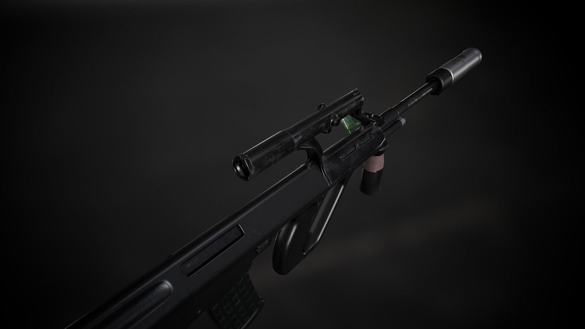 Steyr Aug A1-A3-Para Variants Low-poly 3D model_15