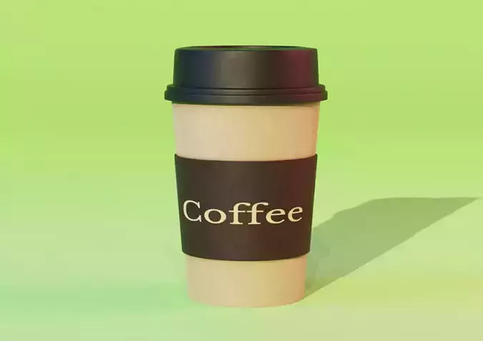 Coffee cup with black cap