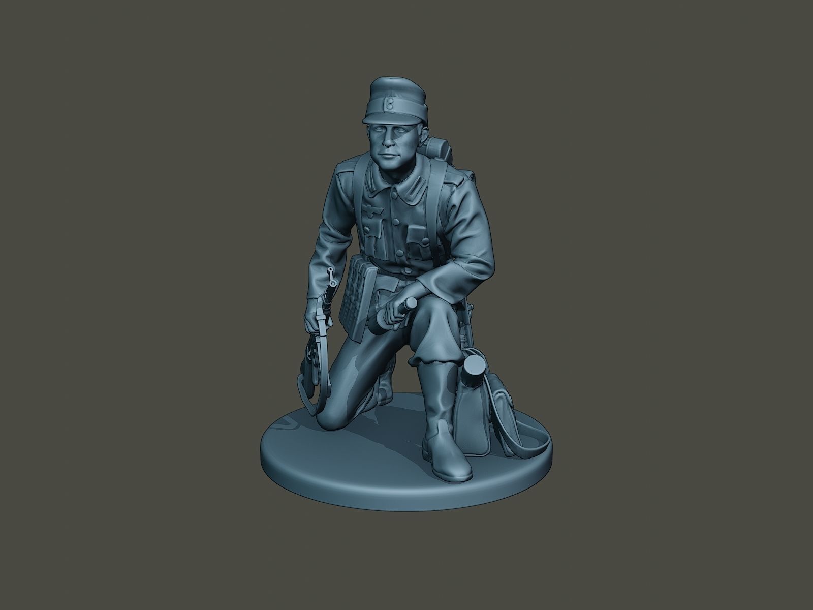 German soldier ww2 grenade G3 3D print model_10