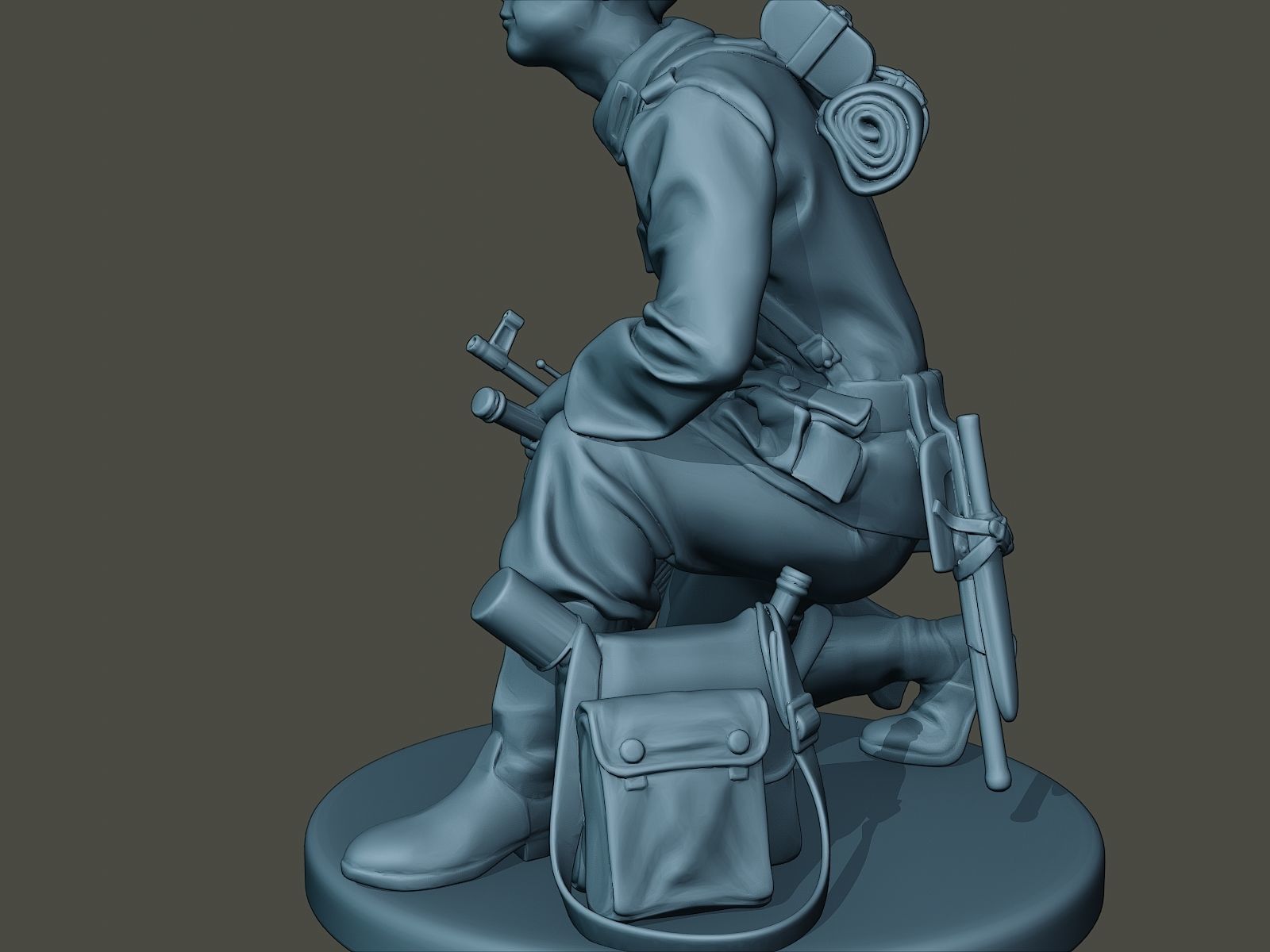 German soldier ww2 grenade G3 3D print model_16