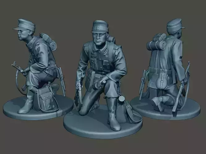 German soldier ww2 grenade G3 3D print model