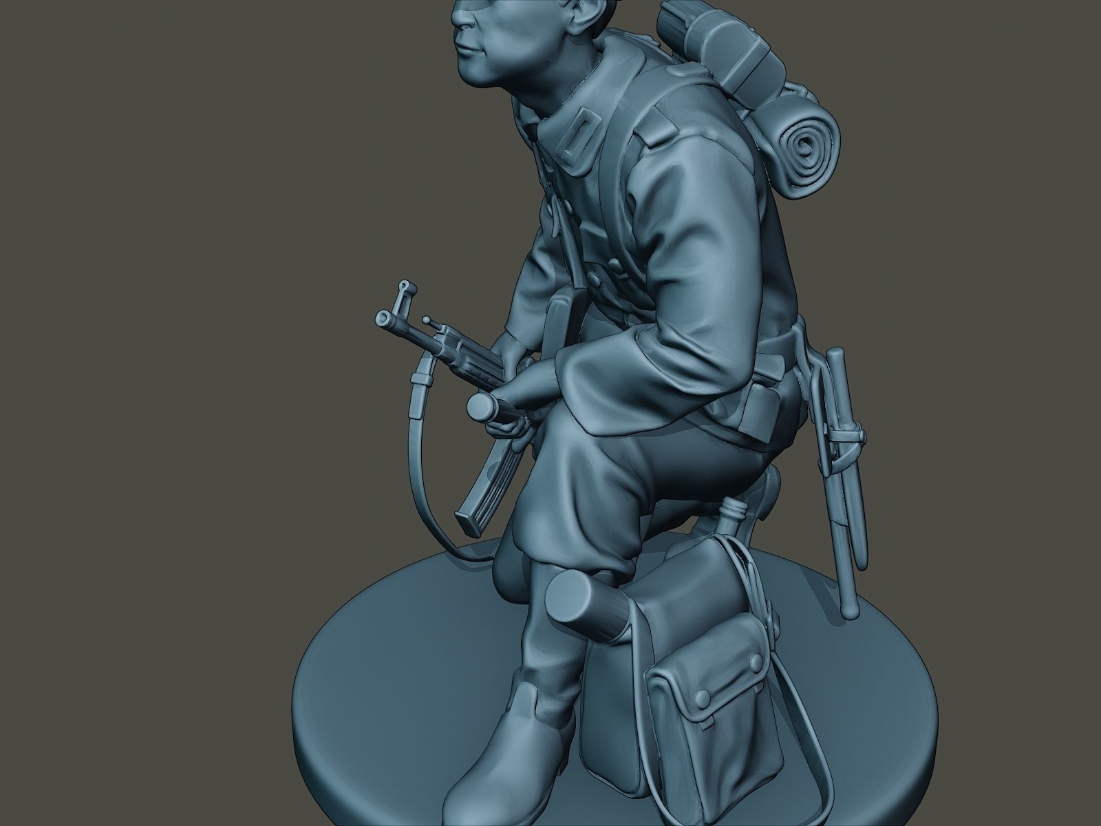 German soldier ww2 grenade G3 3D print model_17