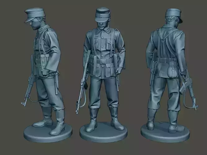 German soldier ww2 Looking Down G3 3D print model