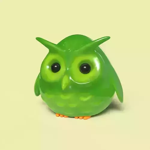 Owl glass figurine Free 3D model