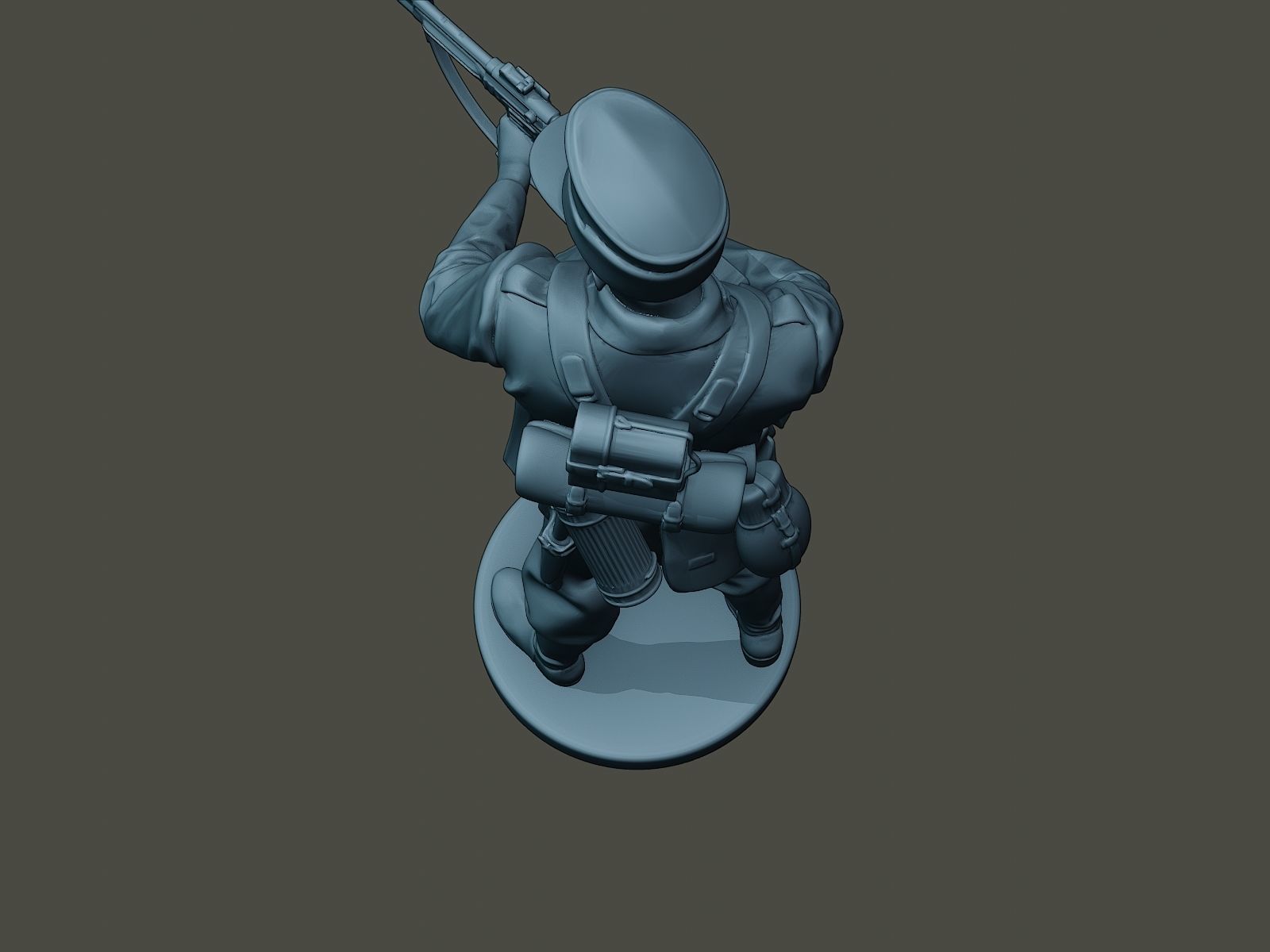 German soldier ww2 Shoot middle G3 3D print model_15