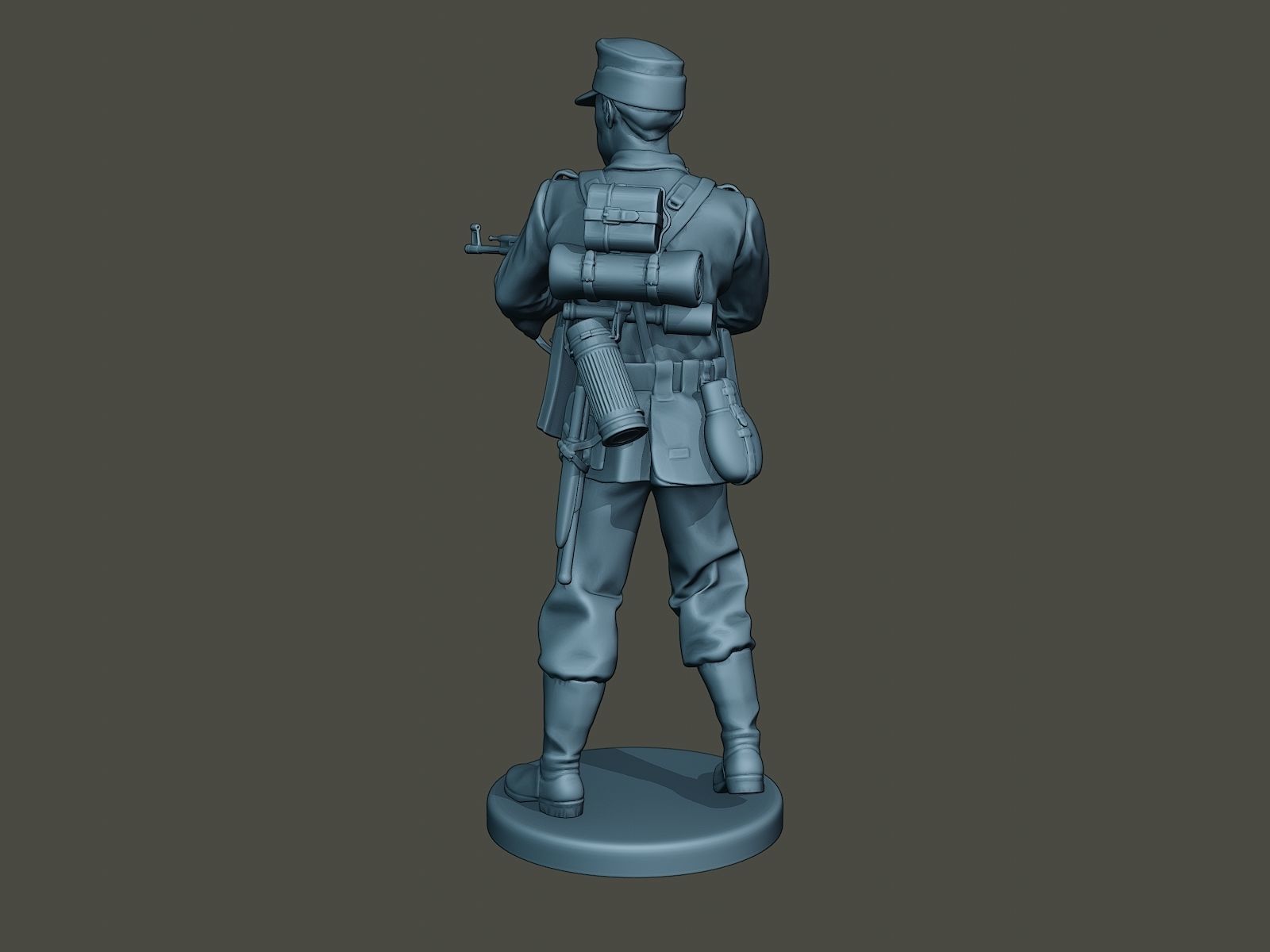 German soldier ww2 Shoot middle G3 3D print model_4