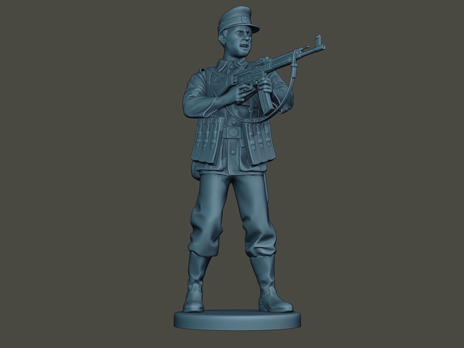 German soldier ww2 Shoot middle G3 3D print model_12