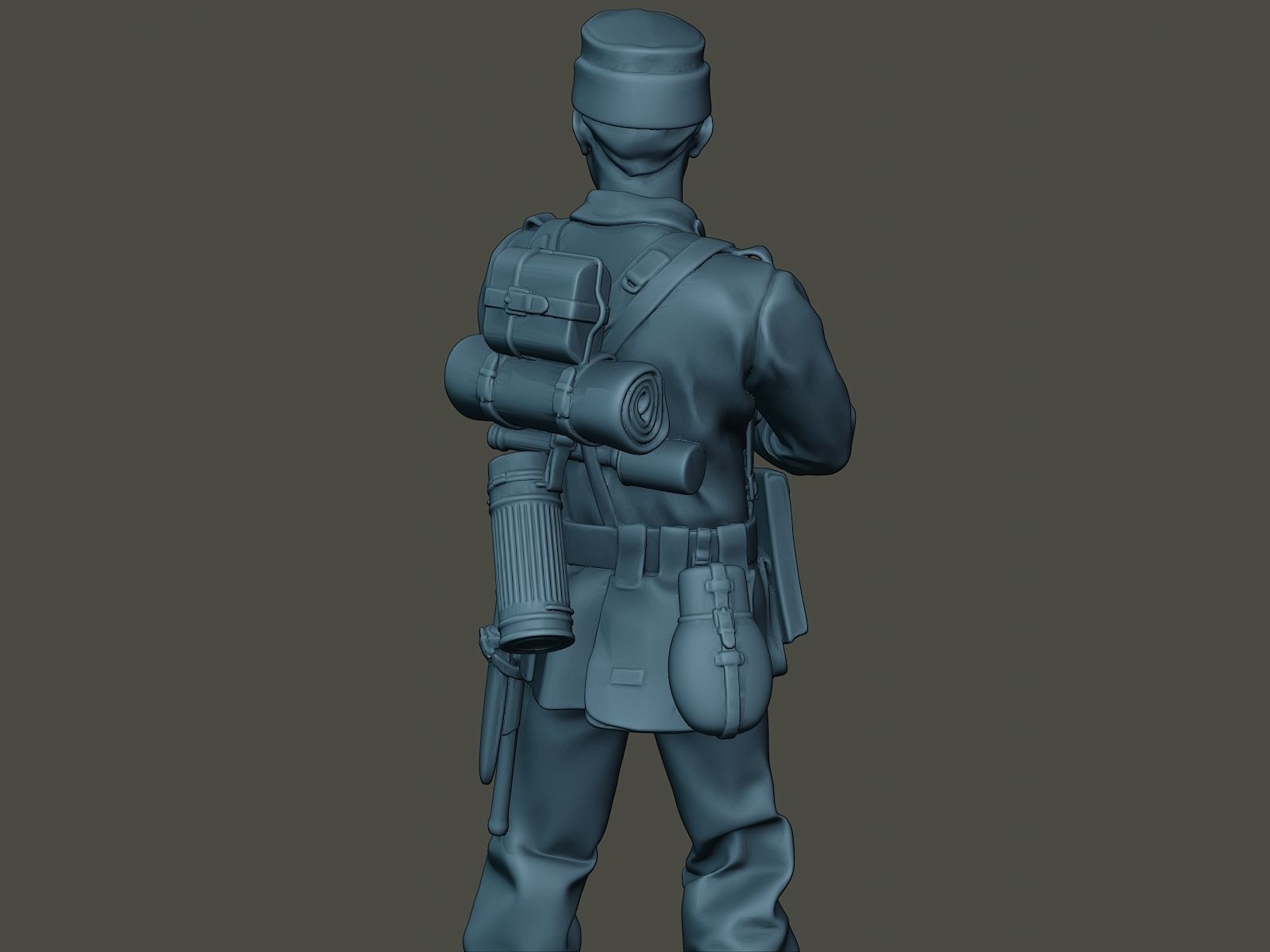 German soldier ww2 Shoot middle G3 3D print model_20