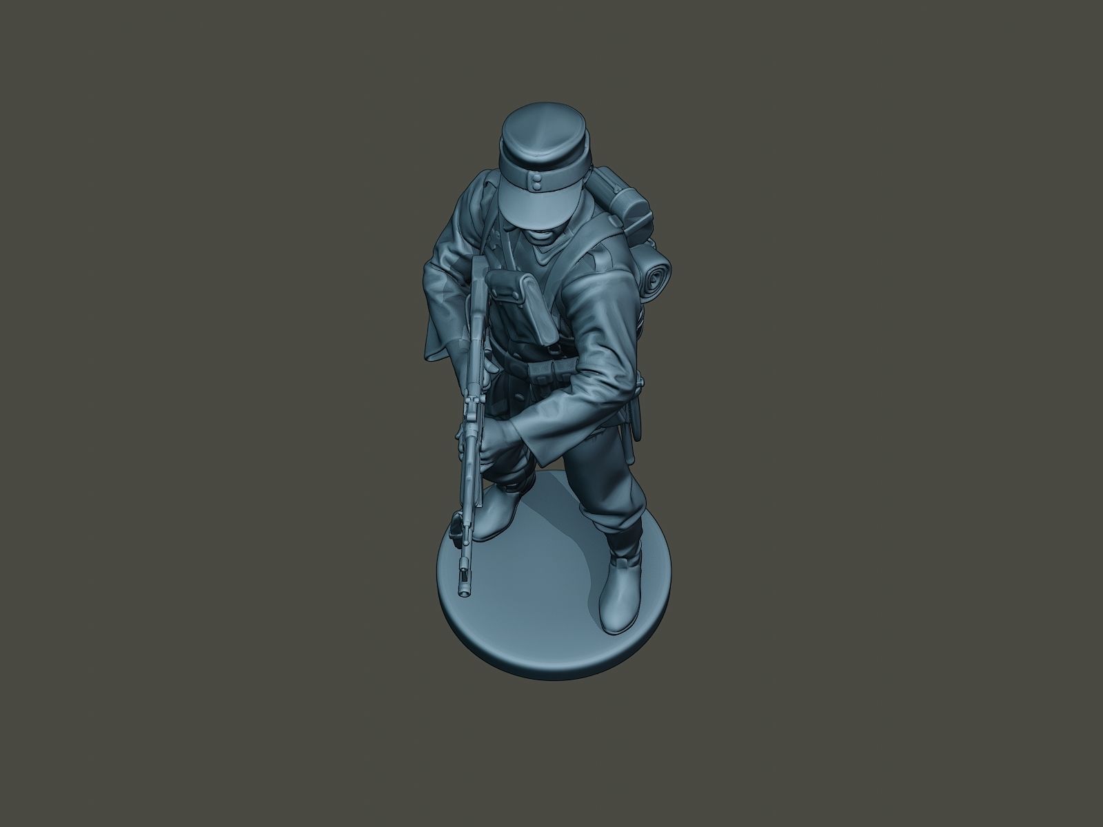 German soldier ww2 Shoot middle G3 3D print model_13