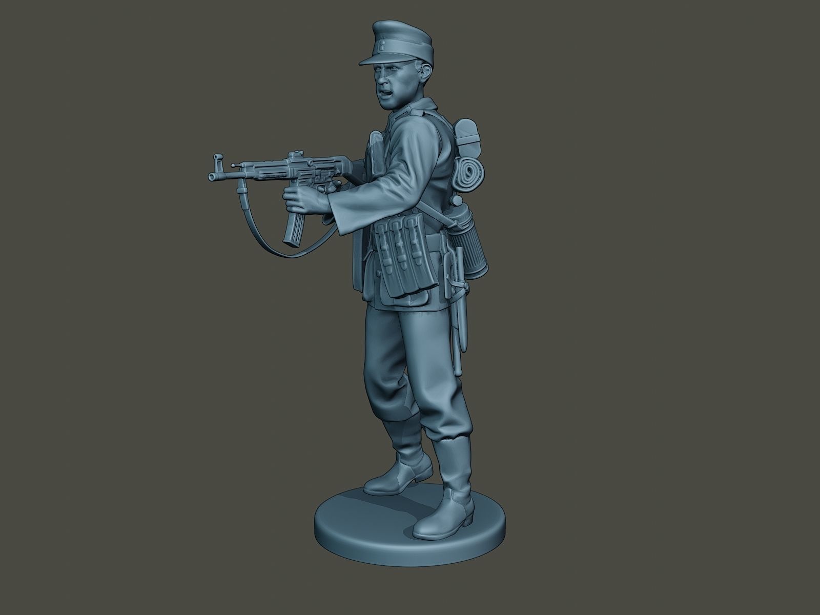 German soldier ww2 Shoot middle G3 3D print model_1