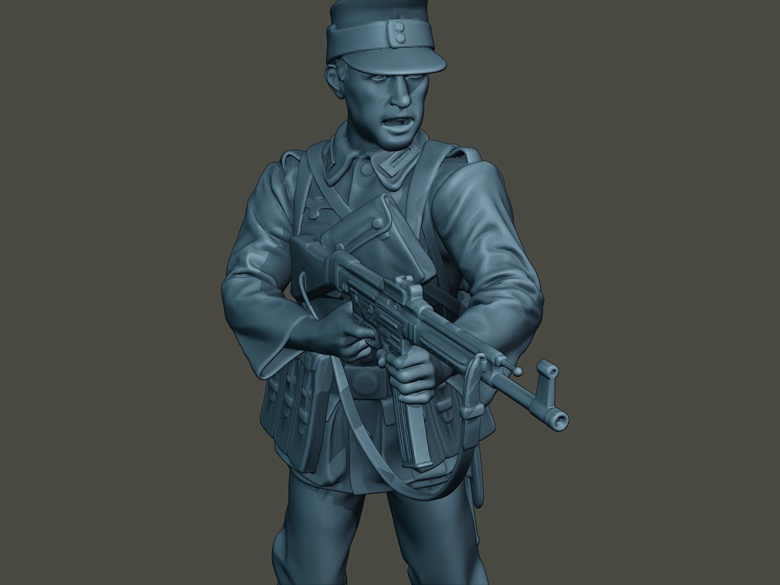 German soldier ww2 Shoot middle G3 3D print model_18
