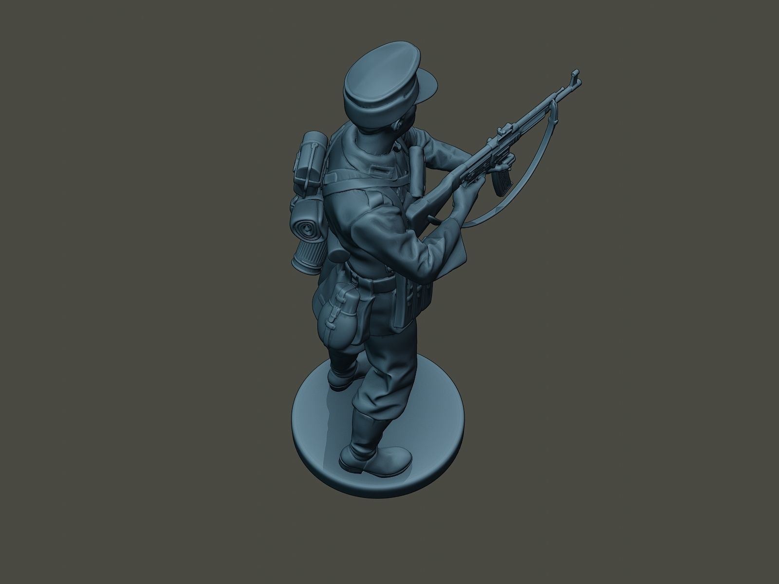 German soldier ww2 Shoot middle G3 3D print model_21