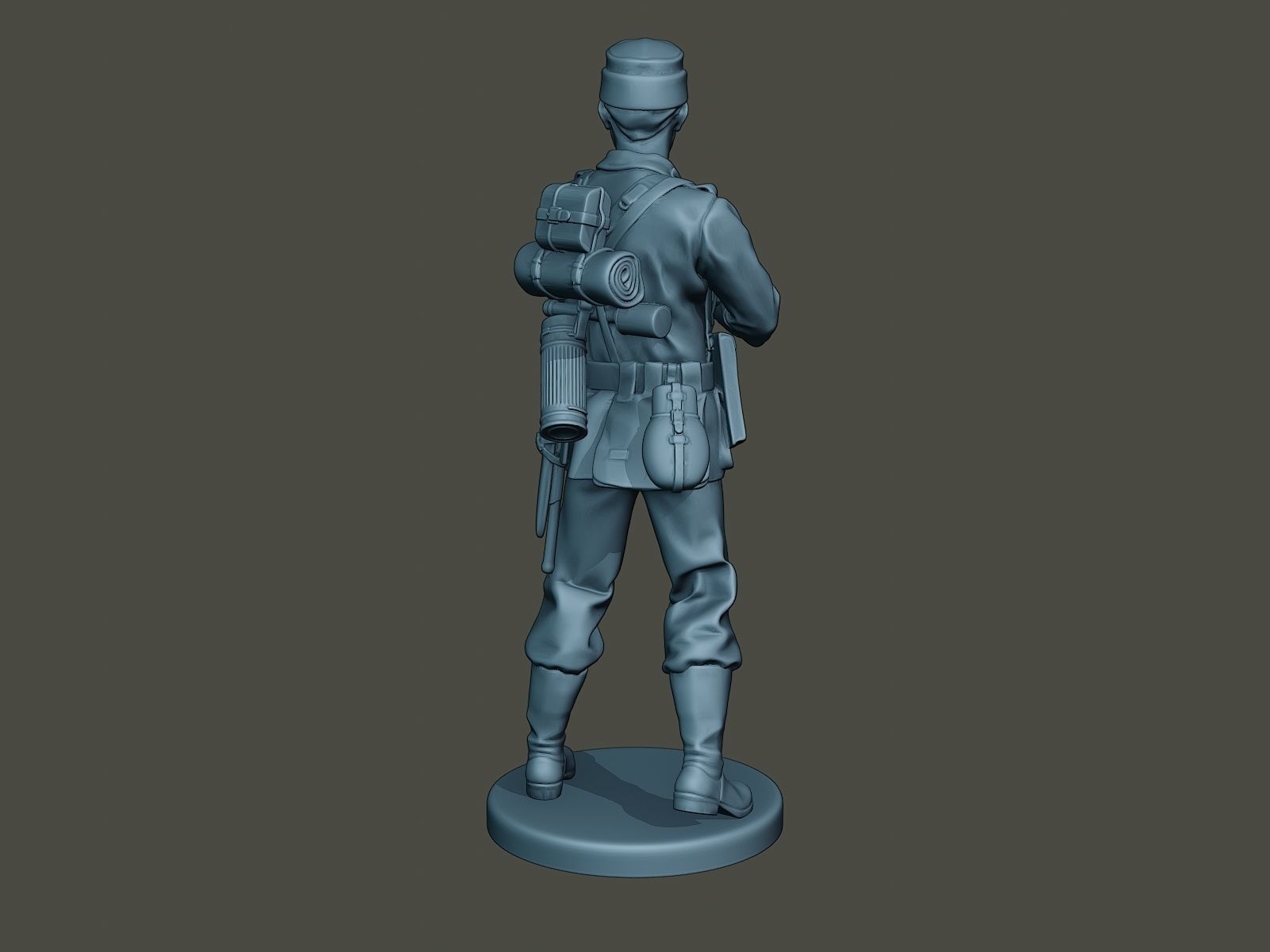 German soldier ww2 Shoot middle G3 3D print model_5