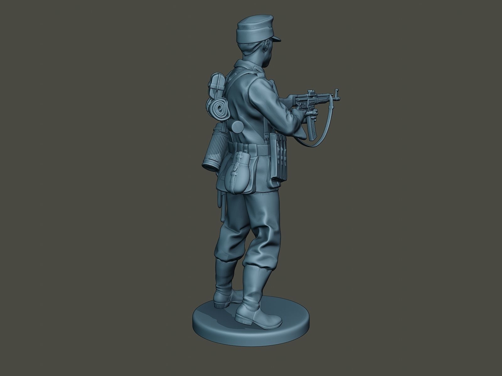German soldier ww2 Shoot middle G3 3D print model_6