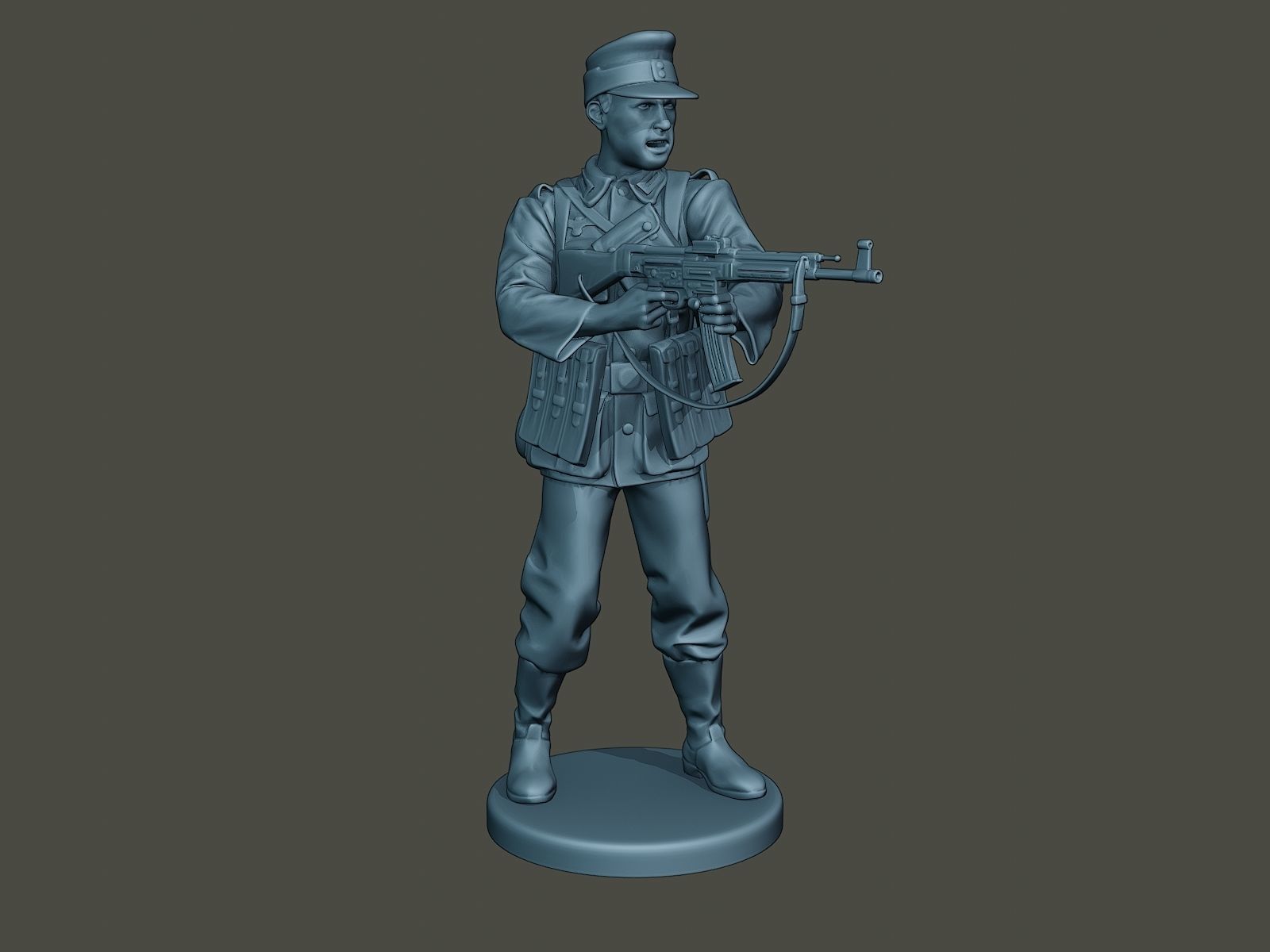 German soldier ww2 Shoot middle G3 3D print model_9