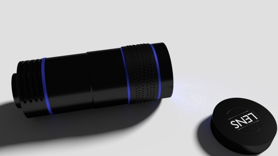 Smartphone Camera Lens Free 3D model_8
