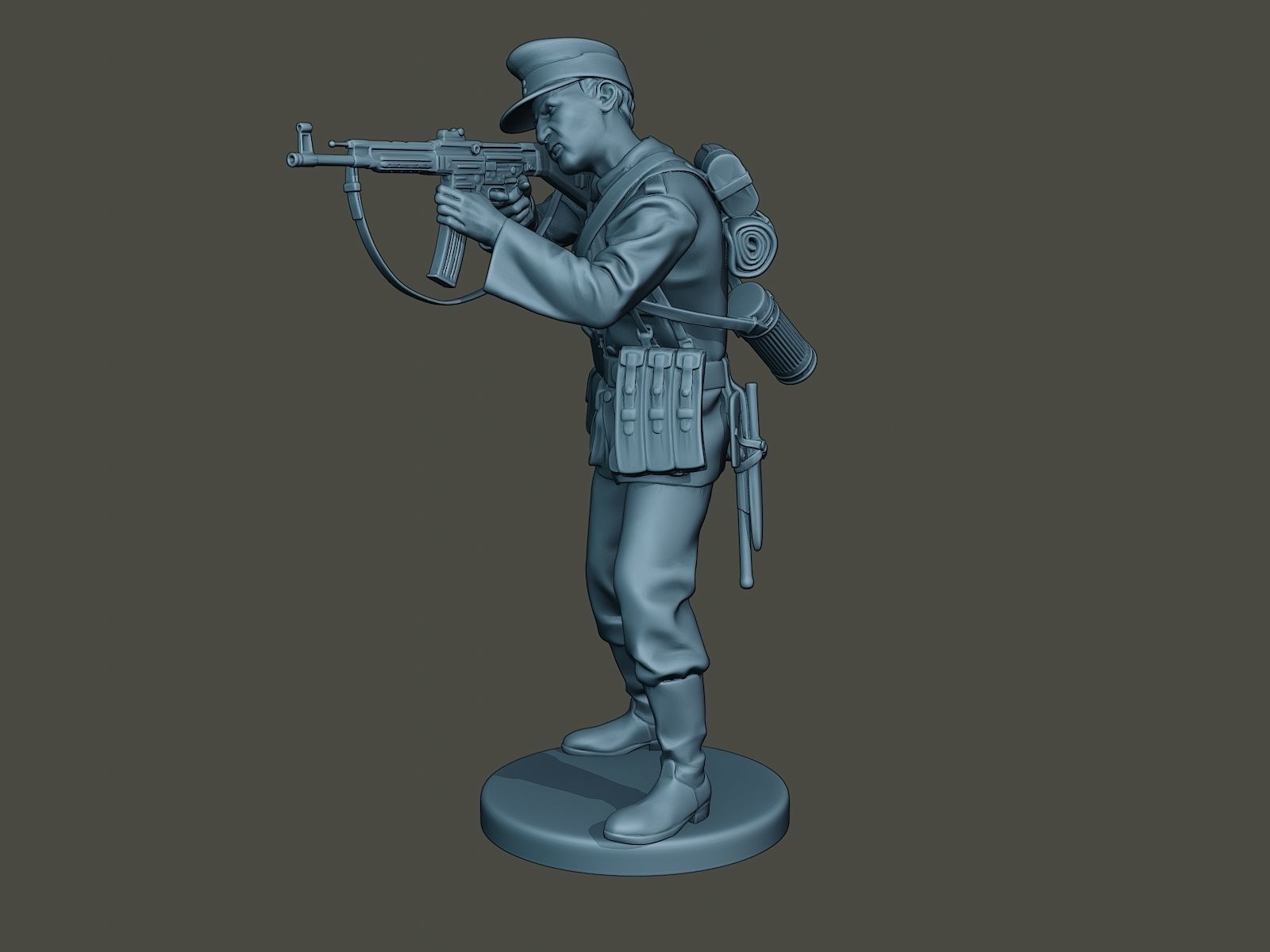 German soldier ww2 Shoot Stand G3 3D print model_1
