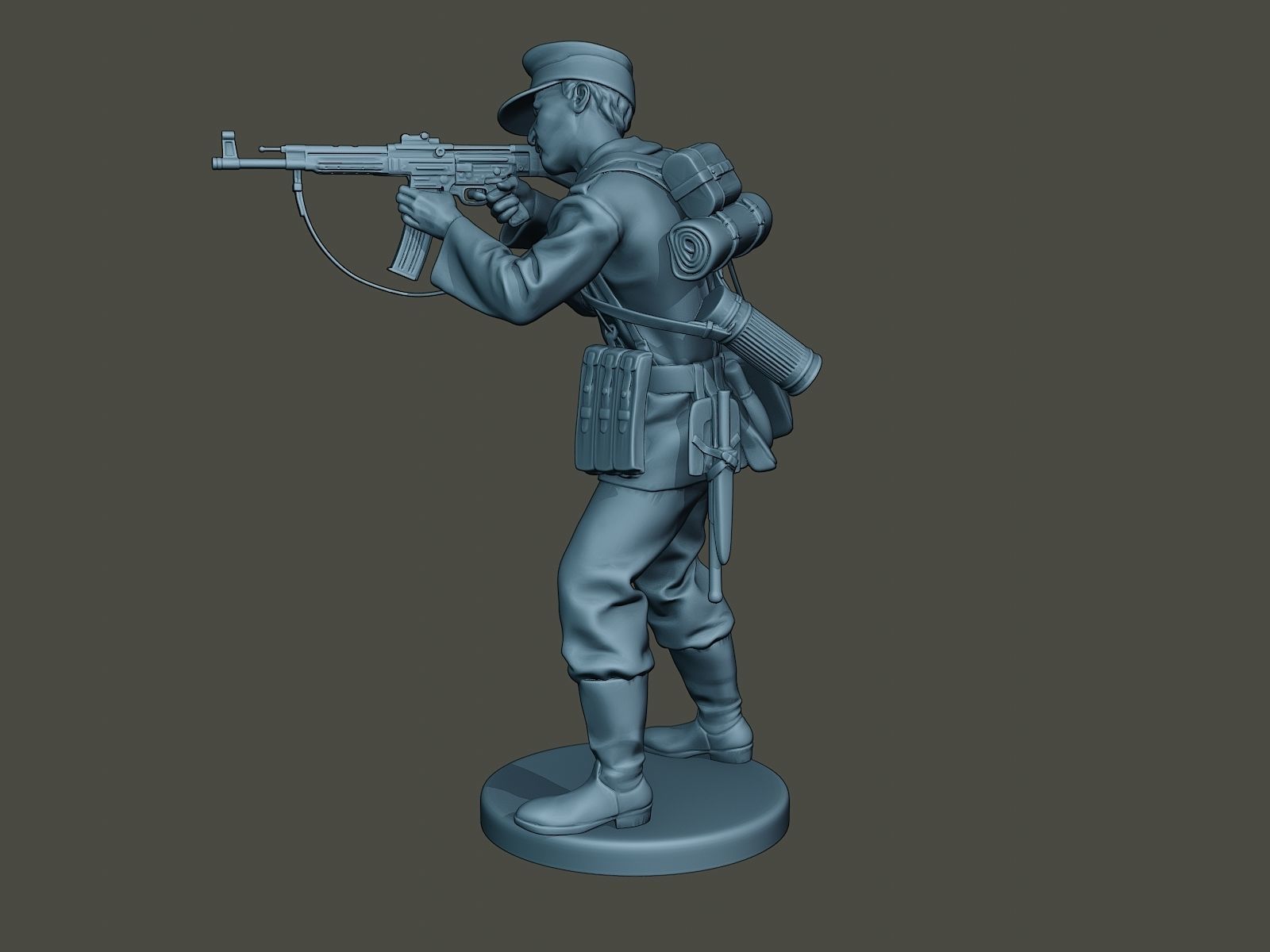 German soldier ww2 Shoot Stand G3 3D print model_2