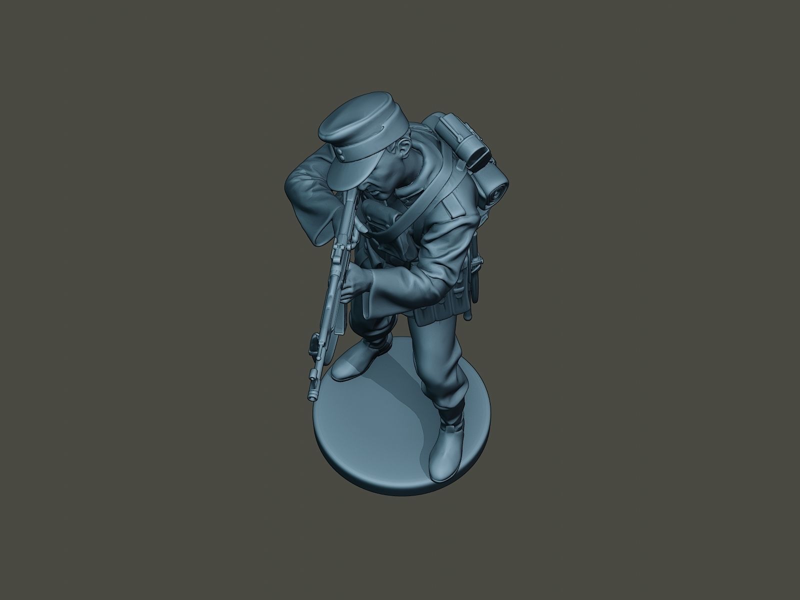 German soldier ww2 Shoot Stand G3 3D print model_13