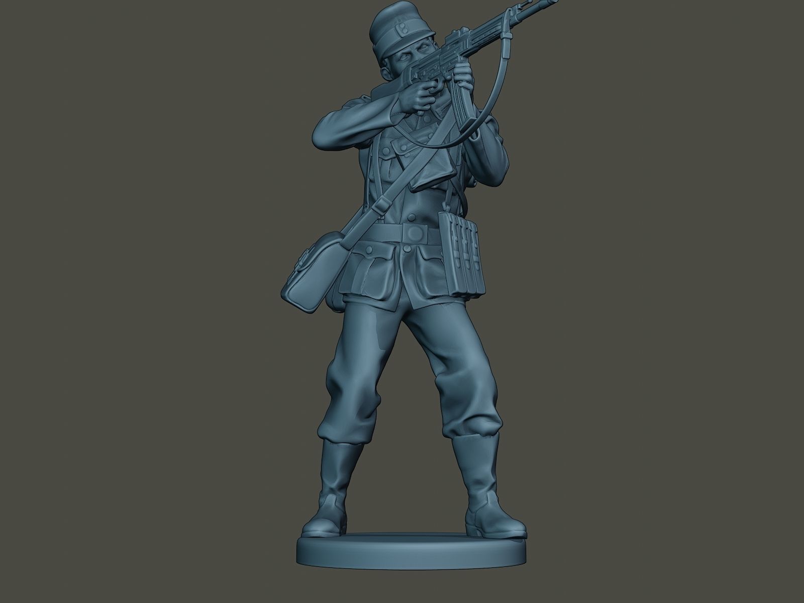 German soldier ww2 Shoot Stand G3 3D print model_12