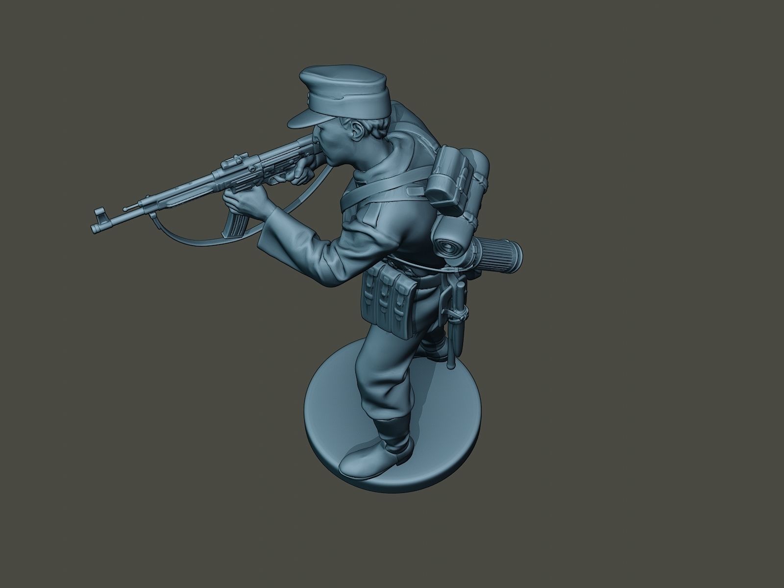 German soldier ww2 Shoot Stand G3 3D print model_14