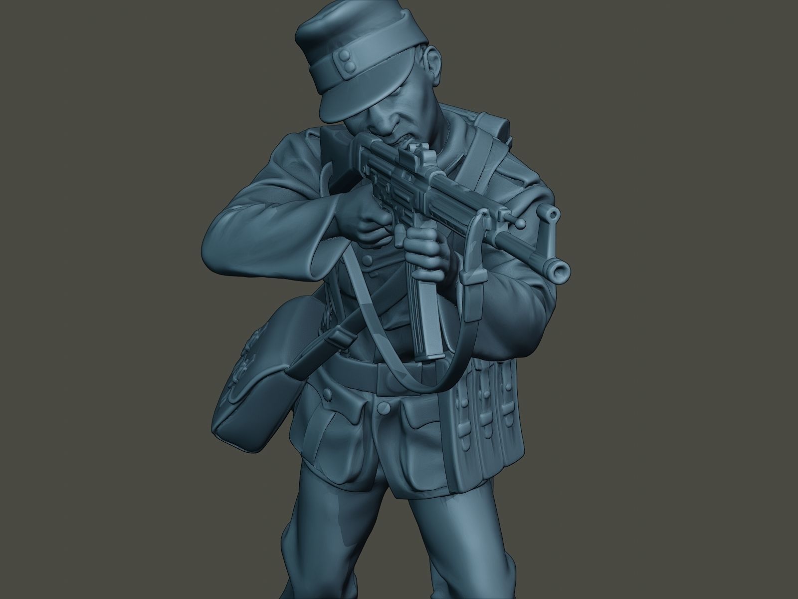 German soldier ww2 Shoot Stand G3 3D print model_18