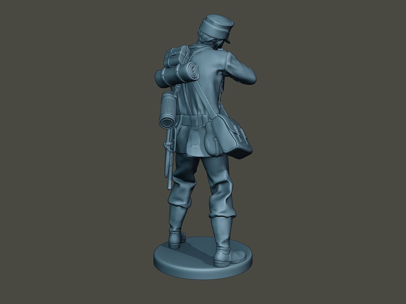 German soldier ww2 Shoot Stand G3 3D print model_5