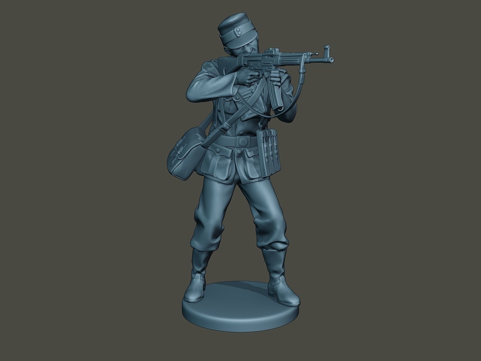 German soldier ww2 Shoot Stand G3 3D print model_9