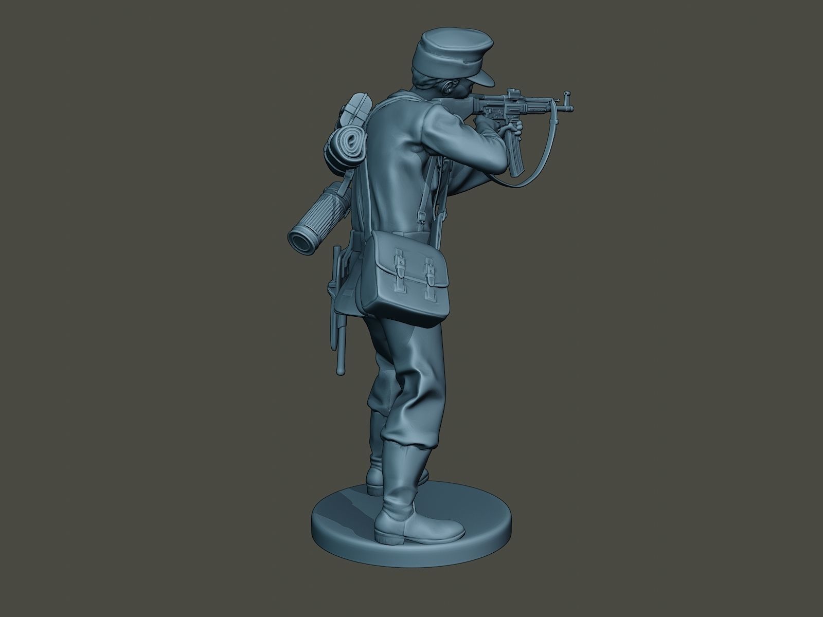 German soldier ww2 Shoot Stand G3 3D print model_6