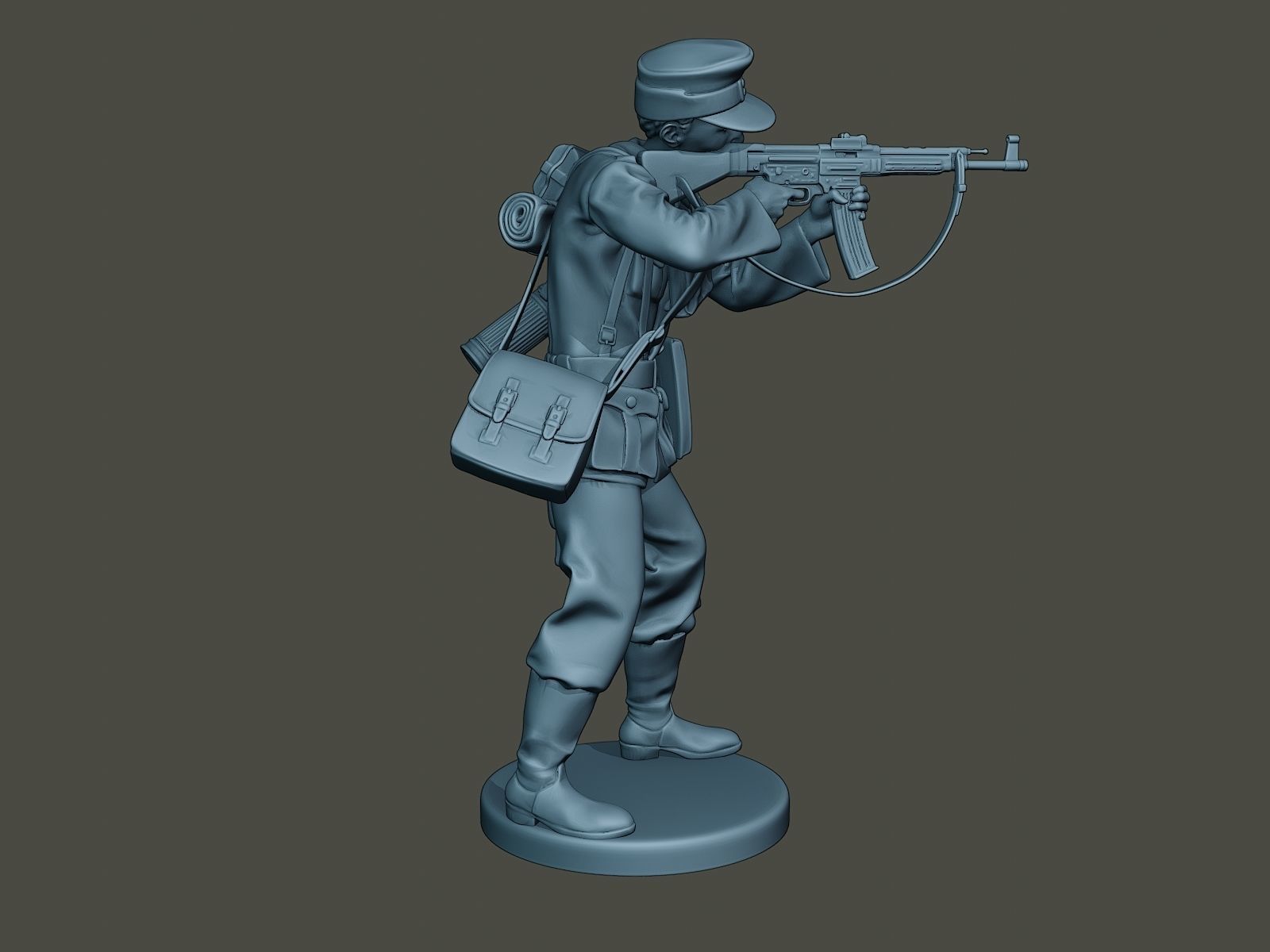 German soldier ww2 Shoot Stand G3 3D print model_7