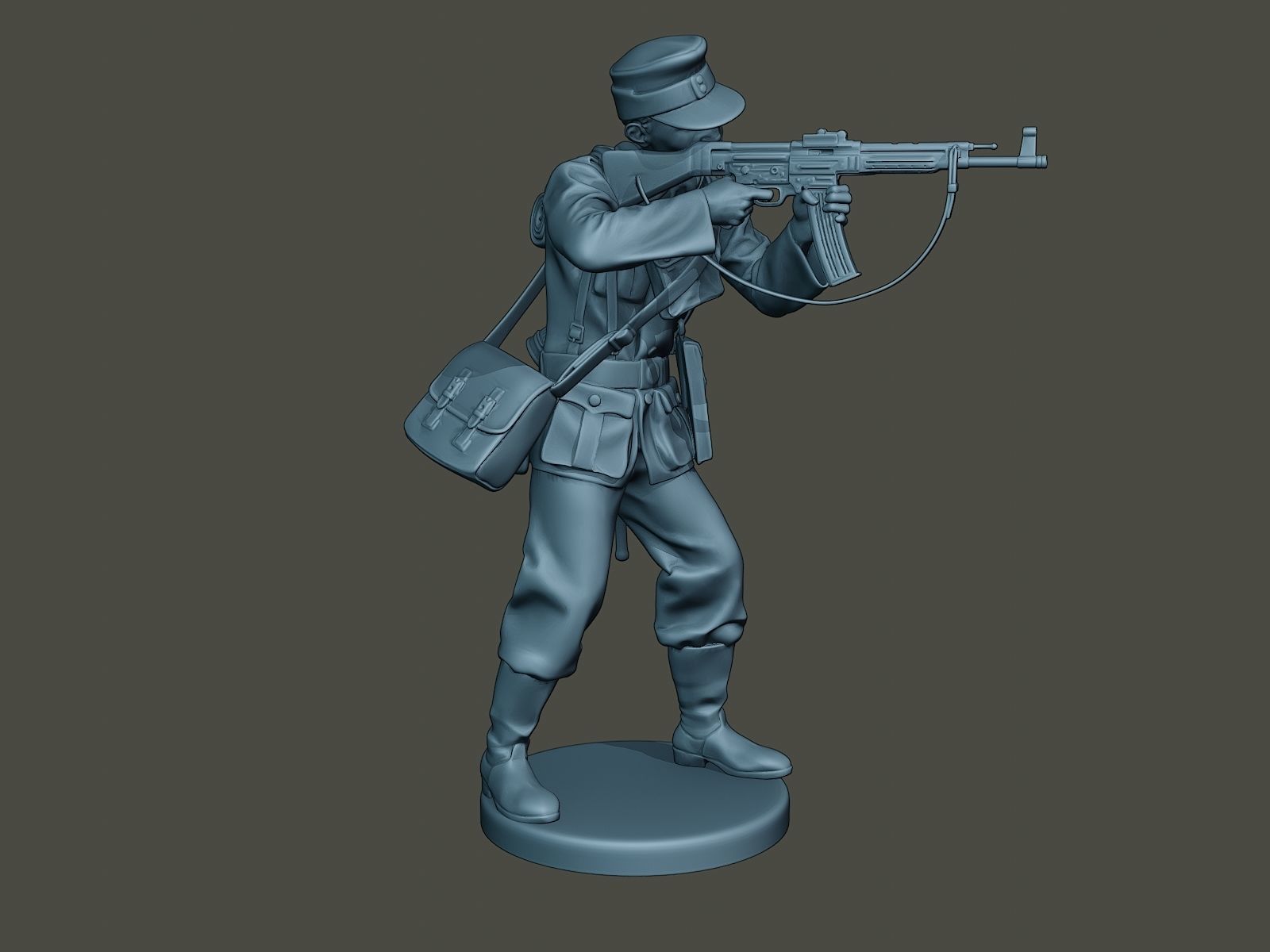 German soldier ww2 Shoot Stand G3 3D print model_8