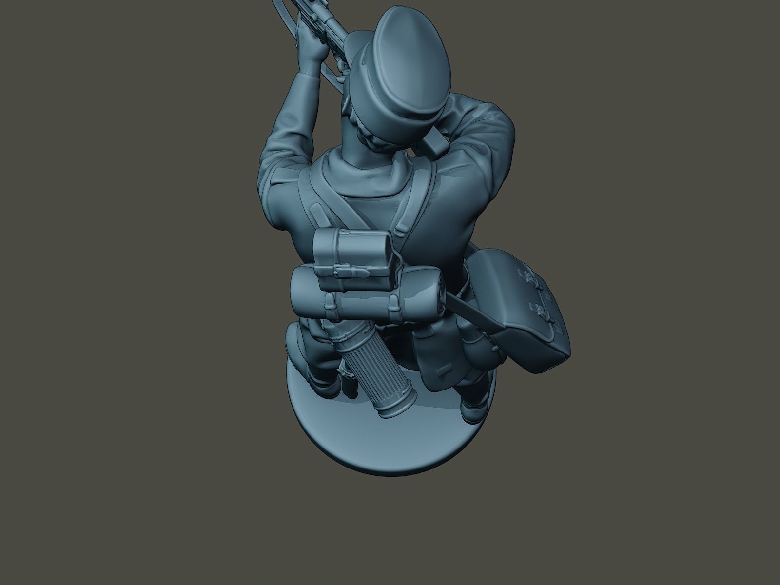 German soldier ww2 Shoot Stand G3 3D print model_15
