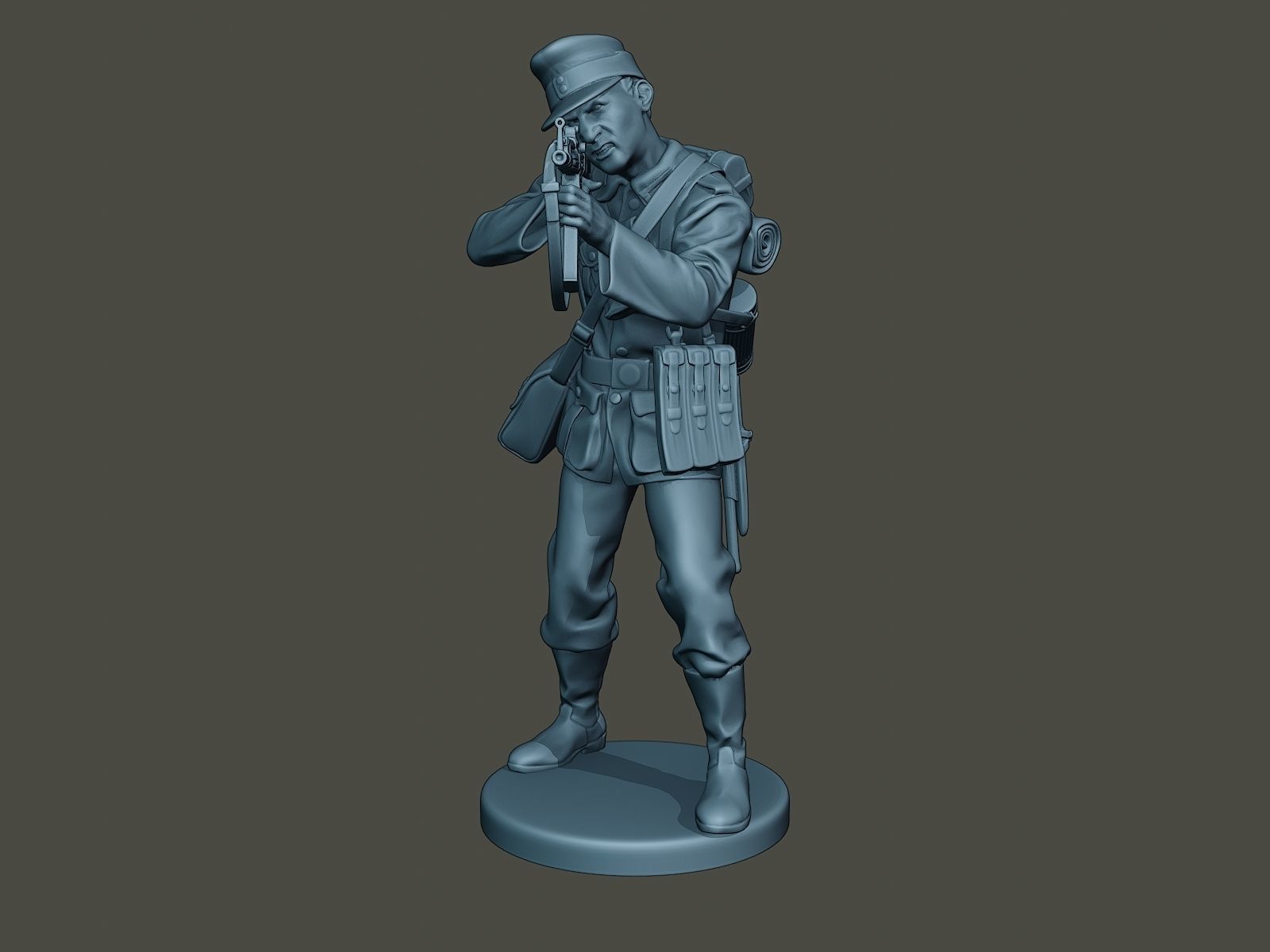 German soldier ww2 Shoot Stand G3 3D print model_10