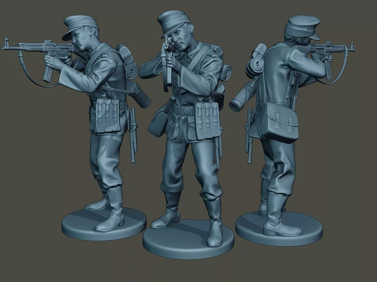 German soldier ww2 Shoot Stand G3 3D print model_0