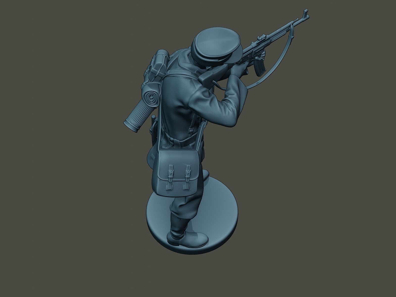 German soldier ww2 Shoot Stand G3 3D print model_21