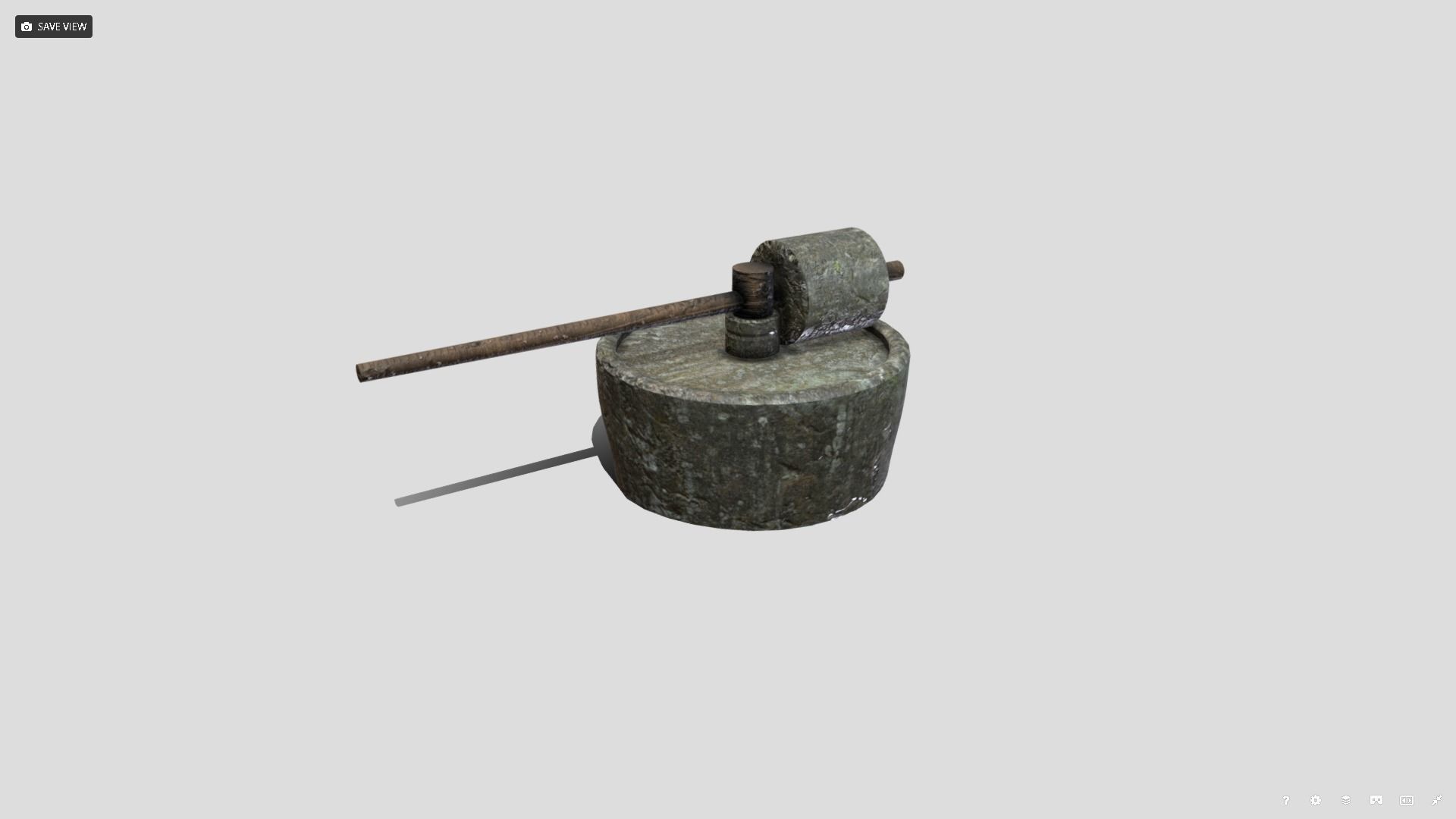 Medieval Olive Press Low-poly 3D model_3