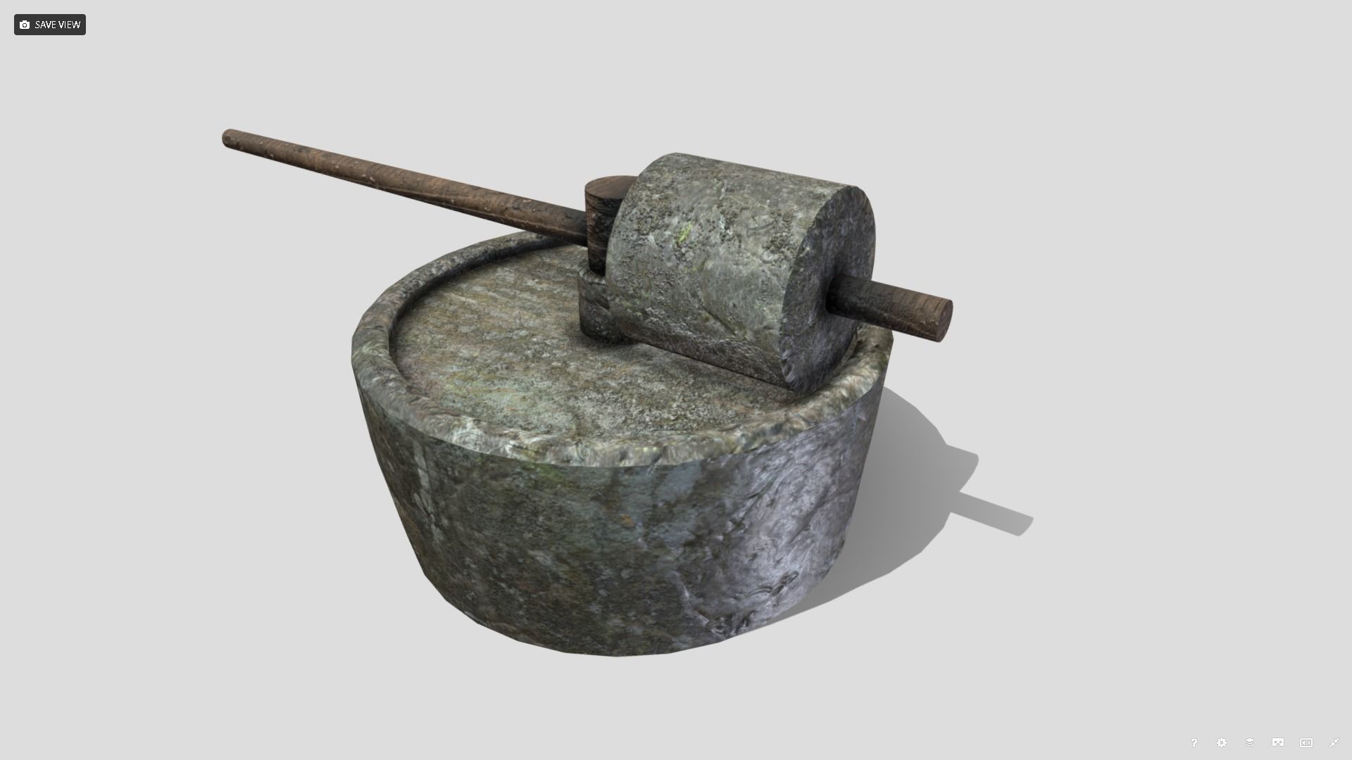 Medieval Olive Press Low-poly 3D model_4