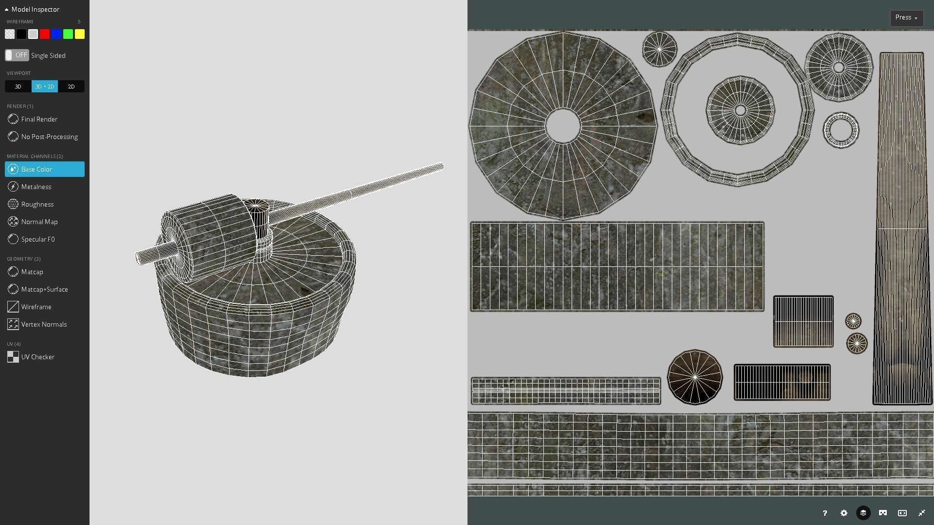 Medieval Olive Press Low-poly 3D model_9