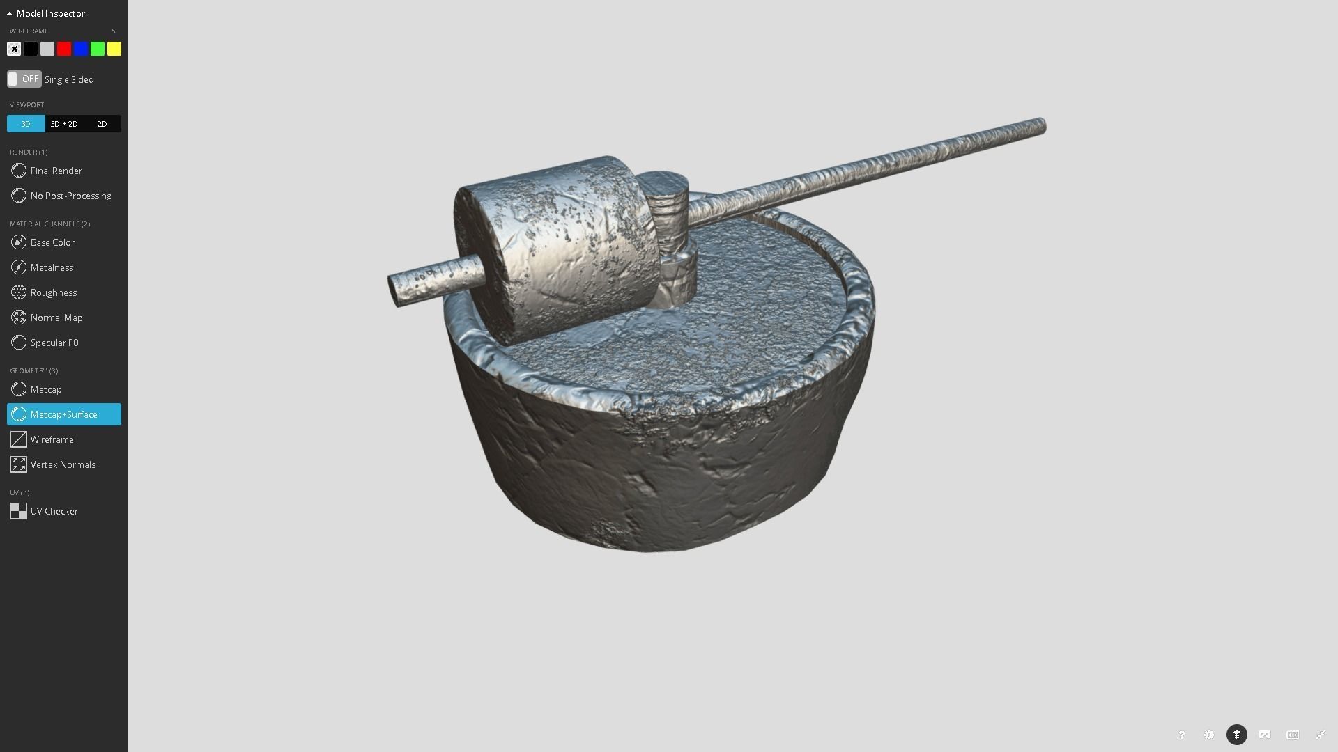 Medieval Olive Press Low-poly 3D model_6
