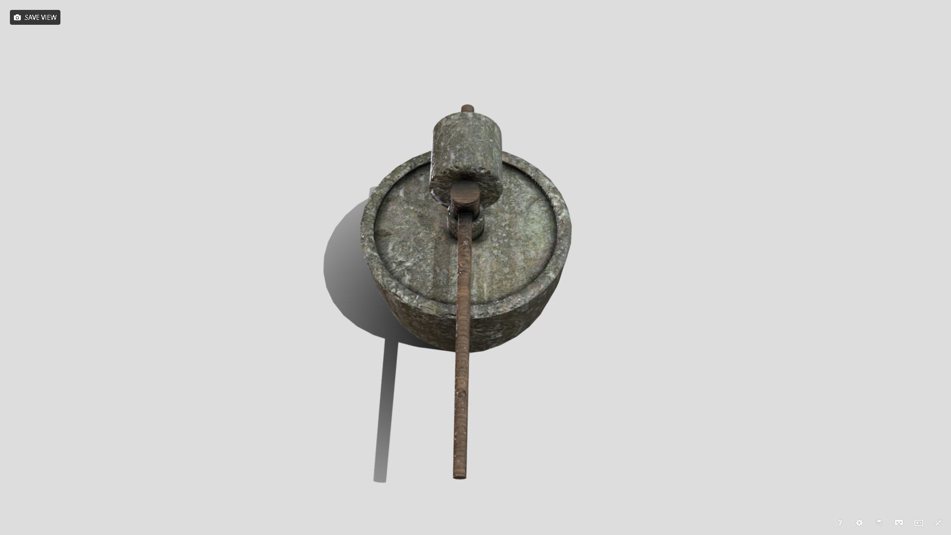 Medieval Olive Press Low-poly 3D model_2