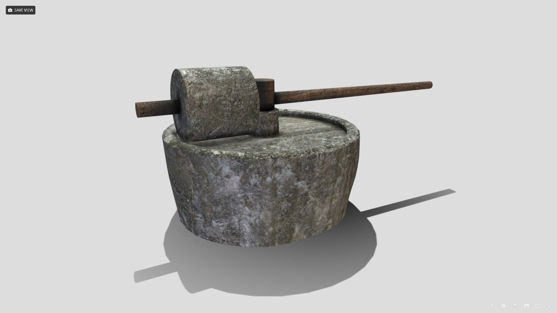 Medieval Olive Press Low-poly 3D model_1